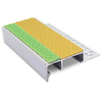 Slimline Tile-In Aluminium Stair Nosing for 10mm & 12.5mm Floors with Tredsafe Non Slip PVC Insert