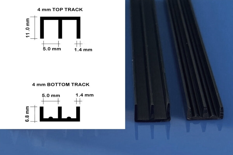 Sliding Glass Track System for Vivariums – Double Channel PVC Runners