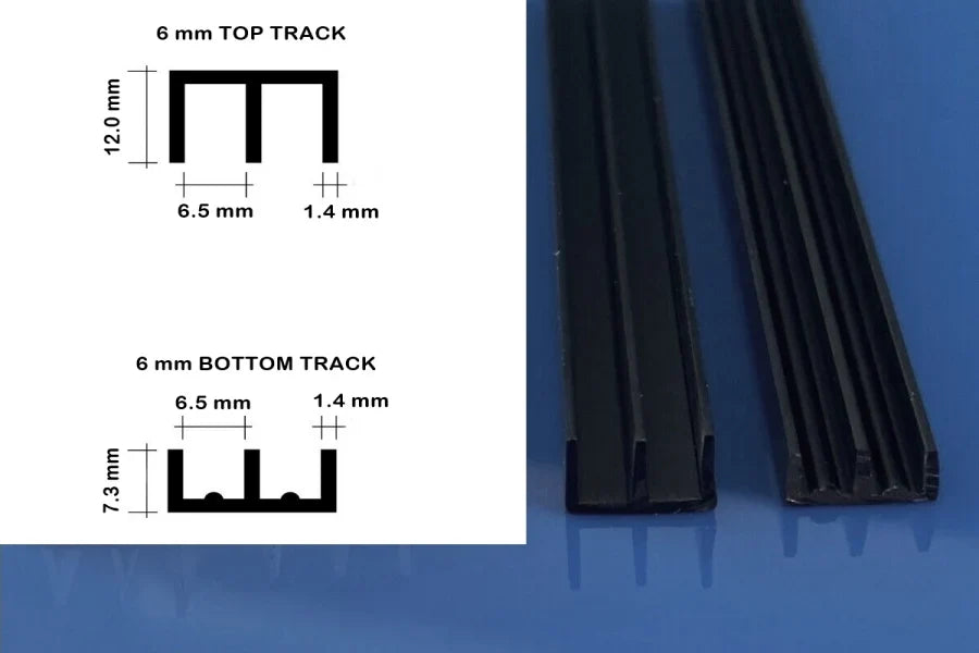 Sliding Glass Track System for Vivariums – Double Channel PVC Runners