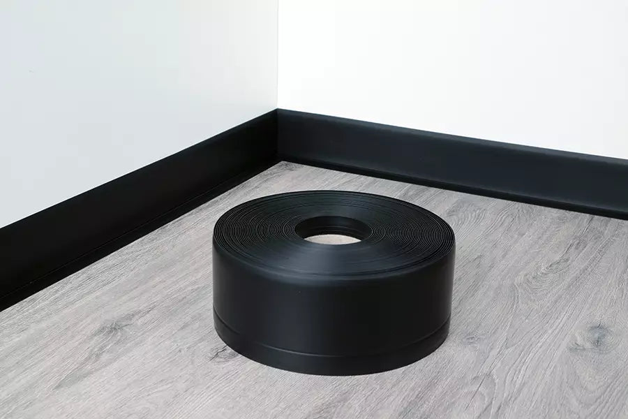 Soft PVC Flexible Skirting Board 70 x 20mm — 10m Roll for Floor and Wall Joins