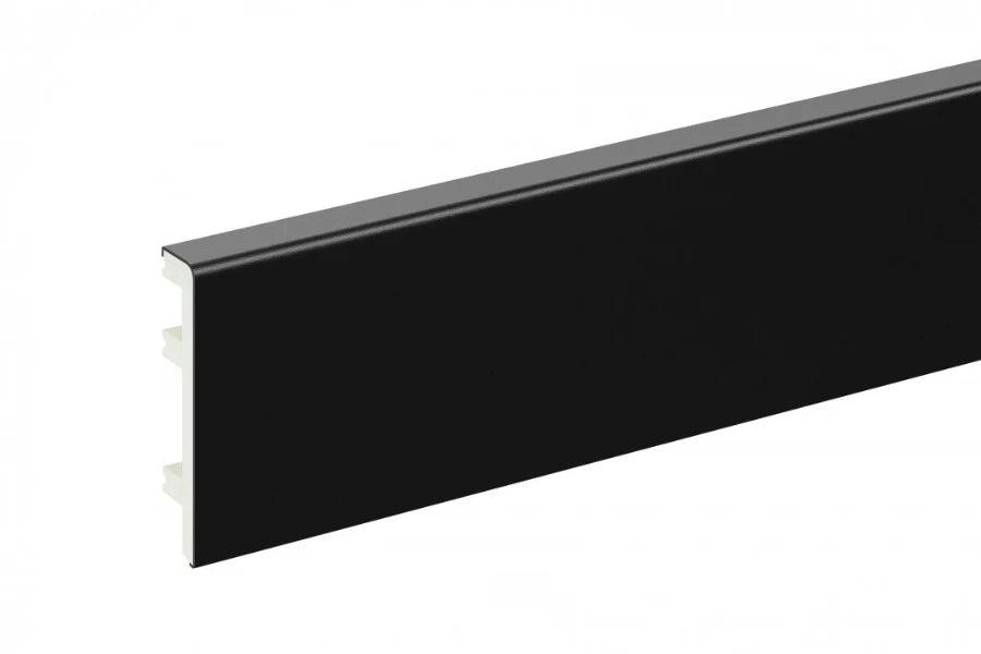 Modern Wall to Floor PVC Skirting Trim 80mm Height – 2.2m Length in Neutral Colours