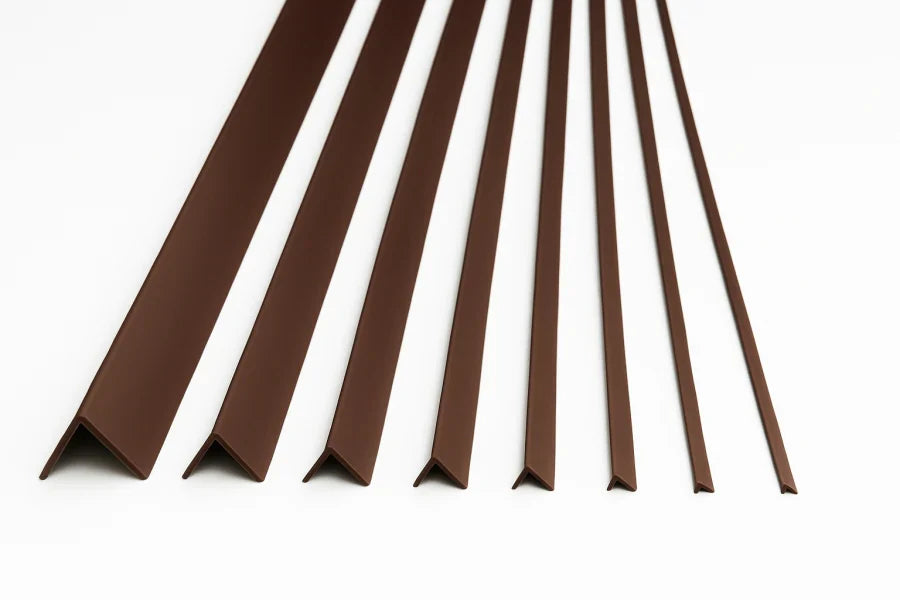 Brown PVC Corner Trim – 90° Edge Protector, 1m & 2.48m