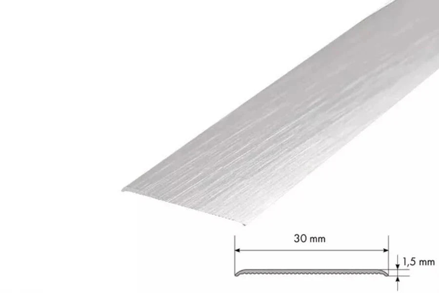 30mm Self-Adhesive Aluminium Threshold Strip (930mm) – Anodised Finish Floor Transition Trim