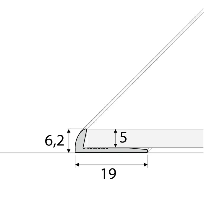 Slim Aluminium Edge Trim for 5mm LVT Flooring Transitions