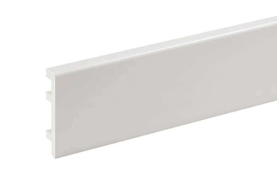 Modern Wall to Floor PVC Skirting Trim 80mm Height – 2.2m Length in Neutral Colours