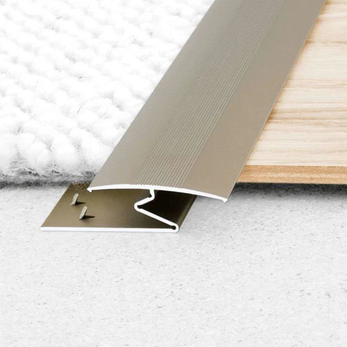 Z-Bar Style 35mm Aluminium Carpet Threshold for Neat Floor Joins