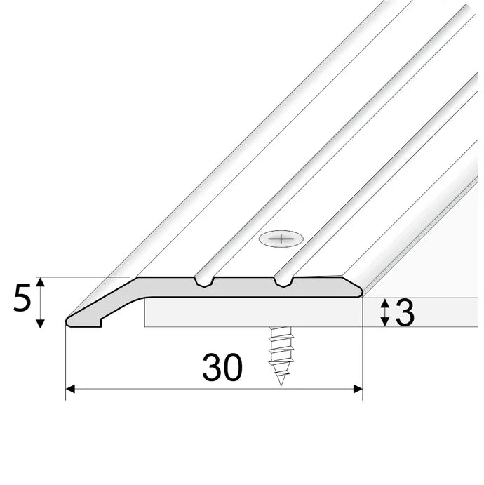 30mm Anodised Ramp Aluminium Door Threshold for Smooth Floor Transitions