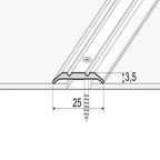 25mm Flat Aluminium Floor Threshold Strip for Same Level Transitions