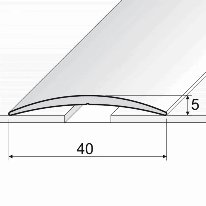 40mm Flat Aluminium Self Adhesive Threshold Strip for Same Level Floor Joins