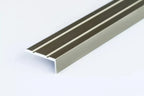1m Aluminium Stair Nosing with Grooved Anti-Slip Surface – 25mm x 10mm