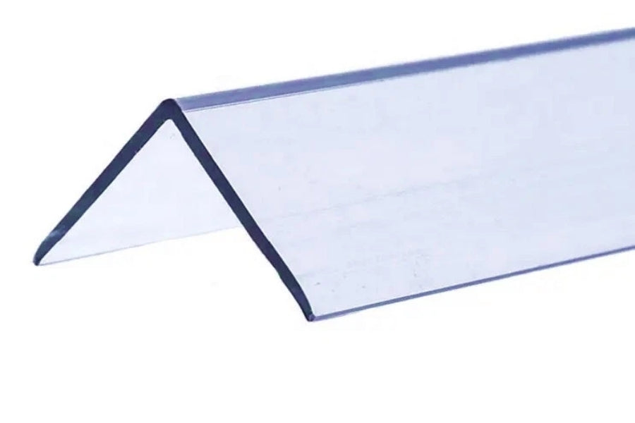 Transparent PVC Corner Trim – 90° Edge Protector, 1m & 2.44m