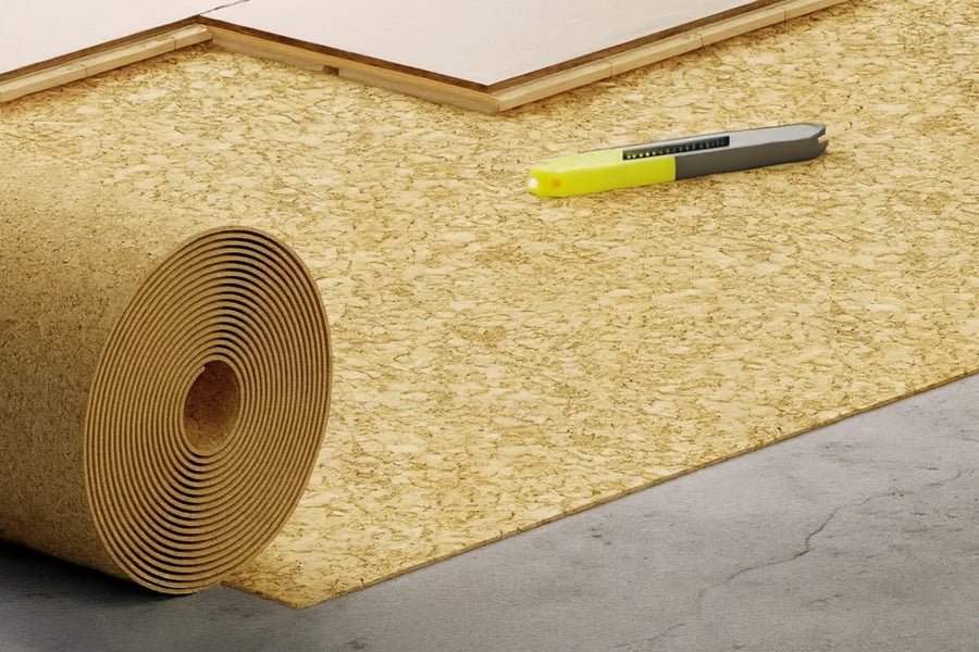 2mm Cork Flooring Underlay Roll – 1m x 10m Natural Soundproof & Thermal Insulation Sheet