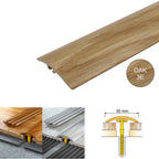 30mm PVC Wood Effect Door Threshold – Concealed Fix Floor Transition Strip
