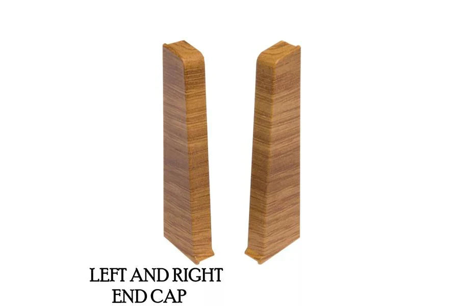 75mm PVC Skirting Board Cable Cover, 2500mm Flexible-Edge Wall Trim in Wood Effect Finishes