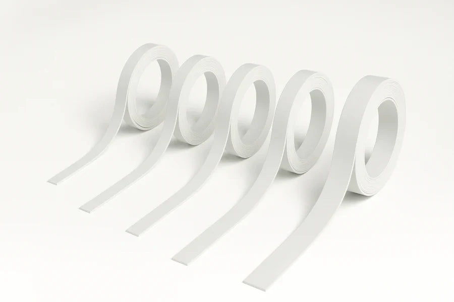 White PVC Flat Architrave Strip 6m Long – Smooth White Trim Bar