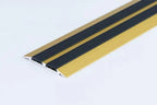 45mm Flat Aluminium Threshold Strip with Rubber (1m or 2m) – Silver, Gold, Champagne