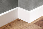 Modern Wall to Floor PVC Skirting Trim 80mm Height – 2.2m Length in Neutral Colours