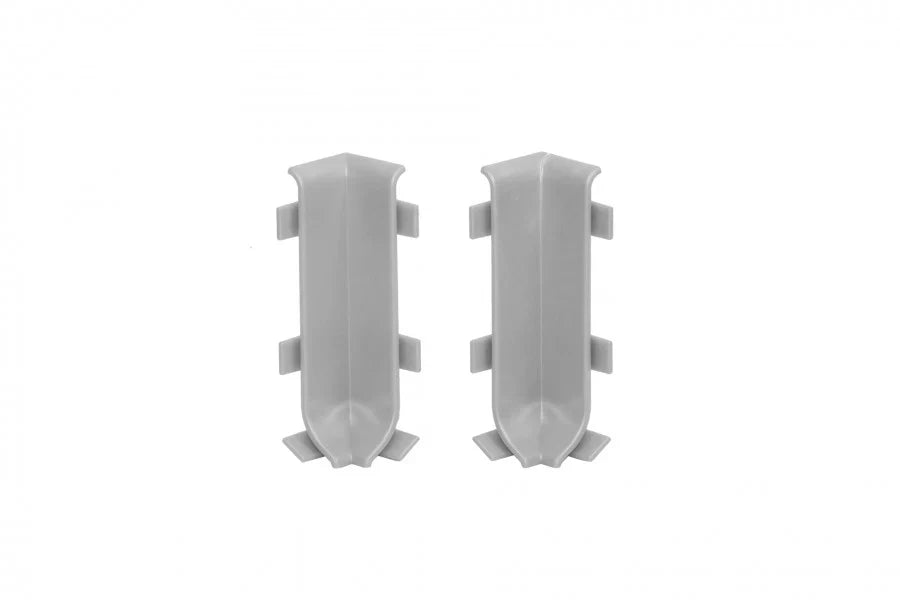 59mm Silver Anodised Aluminium Skirting Board, 2500mm Wall–Floor Trim