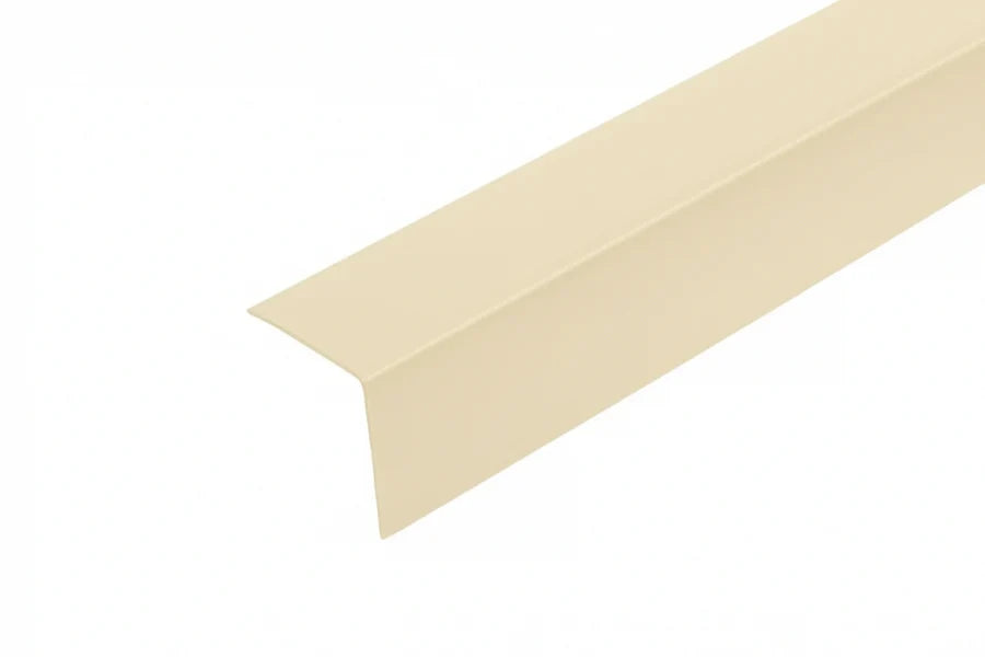Ivory PVC 90° Corner Trim – Clean Edge Protection in 1 m & 2.48 m Lengths