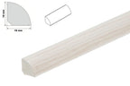18mm UPVC Scotia Quadrant Beading, 1m or 2.5m Length Skirting Edge Trim in Multiple Colours