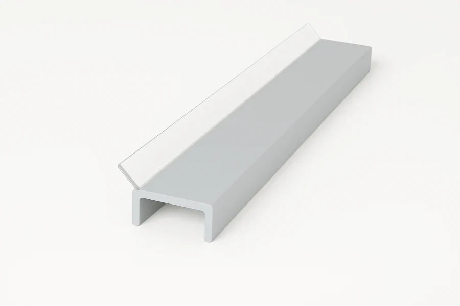Light Grey PVC Kickboard Edge Seal for 18mm Plinth Panels