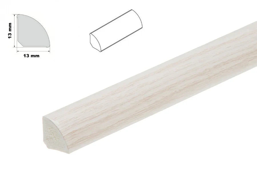 13mm UPVC Quadrant Beading Trim – 1m or 2.5m Length, Corner Finish Moulding
