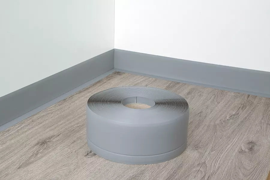 Soft PVC Flexible Skirting Board 70 x 20mm — 10m Roll for Floor and Wall Joins