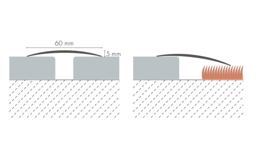 Self-Adhesive Anodised Aluminium Threshold Strip (1000mm) – 60mm or 80mm Width