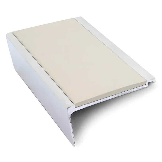 Heavy Duty Aluminium Stair Nosing 63 × 32mm Rakeback Profile with Anti-Slip Edge Trim