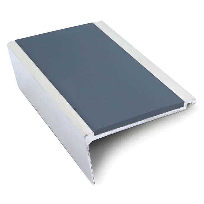 Heavy Duty Aluminium Stair Nosing 63 × 32mm Rakeback Profile with Anti-Slip Edge Trim