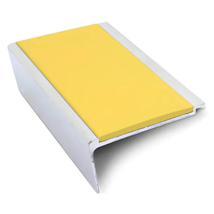Heavy Duty Aluminium Stair Nosing 63 × 32mm Rakeback Profile with Anti-Slip Edge Trim