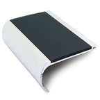 70 x 40mm Bullnose Aluminium Stair Nosing with Ribbed Anti-Slip Insert