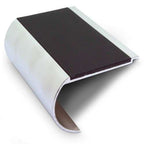 71 x 55mm Wide Bullnose Aluminium Stair Nosing with Anti-Slip PVC Insert