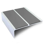 Aluminium Non Slip Stair Nosing 91 × 32mm with Dual PVC Grip Inserts