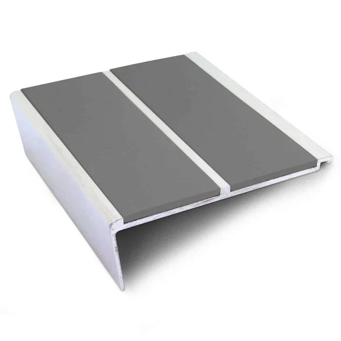 Rakeback Stair Edge Trim 93 × 32mm Aluminium Profile with Dual Anti-Slip Inserts