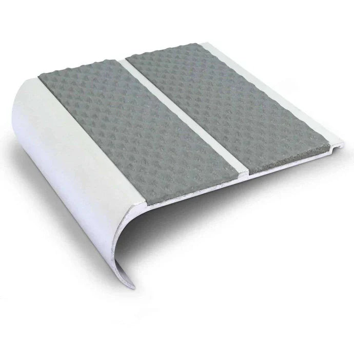 Tredsafe Heavy Duty Aluminium Stair Nosing 100 x 39mm with Anti‑Slip Twin Inserts