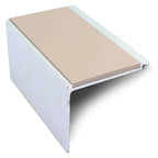 60 x 55mm Straight-Edge Aluminium Stair Nosing with Anti-Slip Insert