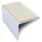 60 x 55mm Straight-Edge Aluminium Stair Nosing with Anti-Slip Insert