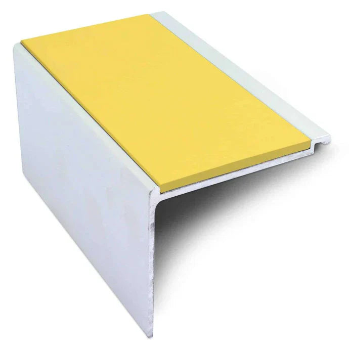 60 x 55mm Straight-Edge Aluminium Stair Nosing with Anti-Slip Insert