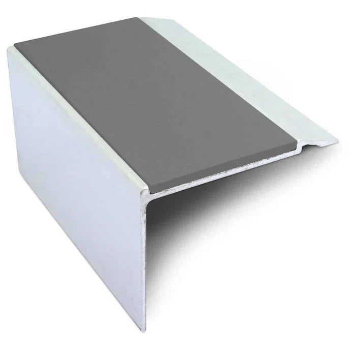 72 x 55mm Aluminium Stair Edge with Non-Slip Grip for High-Traffic Areas