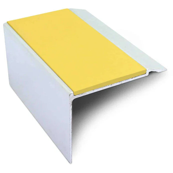 72 x 55mm Aluminium Stair Edge with Non-Slip Grip for High-Traffic Areas