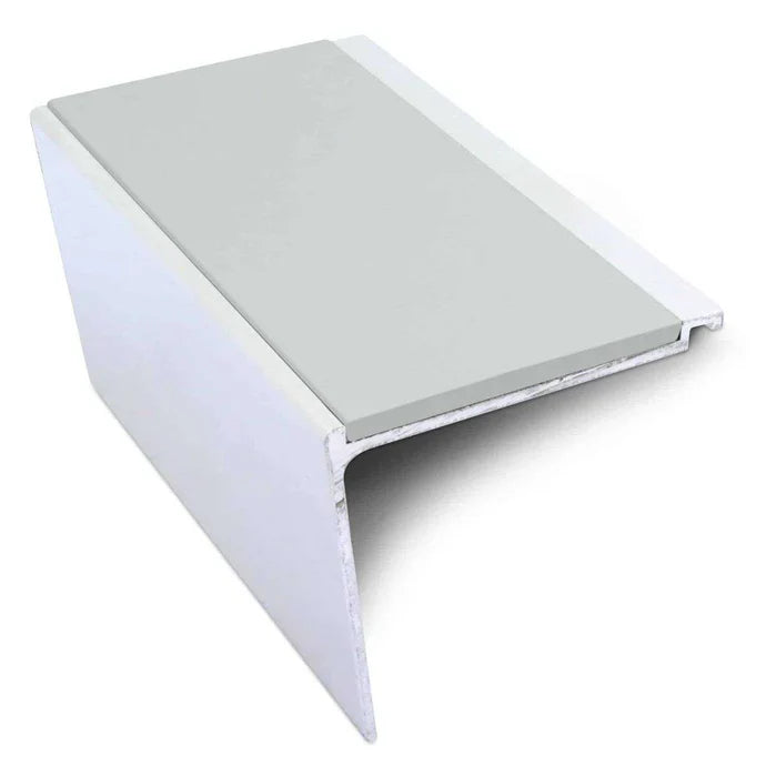 60 x 55mm Heavy Duty Aluminium Rakeback Stair Nosing with Anti-Slip Surface