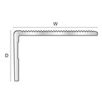 50 × 30mm Surface-Mounted Aluminium Stair Nosing with Grooved Non-Slip Tread – Retrofit Profile