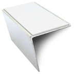 Rakeback Stair Nosing 57 x 55mm in 3mm Aluminium with Single Tredsafe PVC Non Slip Insert