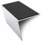 Rakeback Stair Nosing 57 x 55mm in 3mm Aluminium with Single Tredsafe PVC Non Slip Insert
