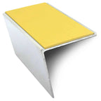 Rakeback Stair Nosing 57 x 55mm in 3mm Aluminium with Single Tredsafe PVC Non Slip Insert