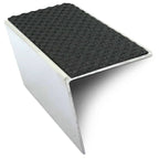 57 x 55mm Rakeback Aluminium Stair Nosing with Tredsafe PVC Non Slip Insert