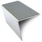 57 x 55mm Rakeback Aluminium Stair Nosing with Tredsafe PVC Non Slip Insert