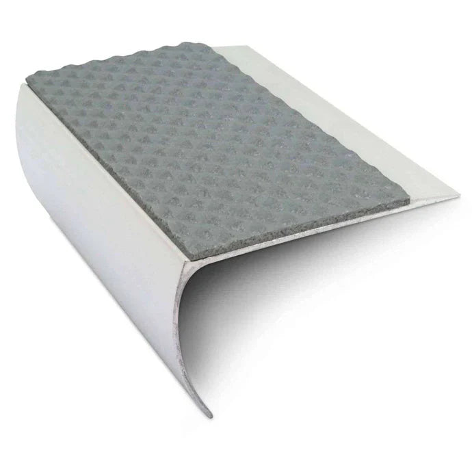Bullnose Aluminium Non-Slip Stair Nosing with PVC Insert - 69 × 40mm