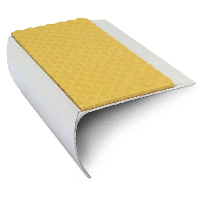Bullnose Aluminium Non-Slip Stair Nosing with PVC Insert - 69 × 40mm